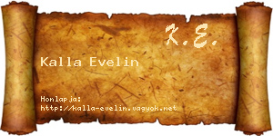 Kalla Evelin névjegykártya